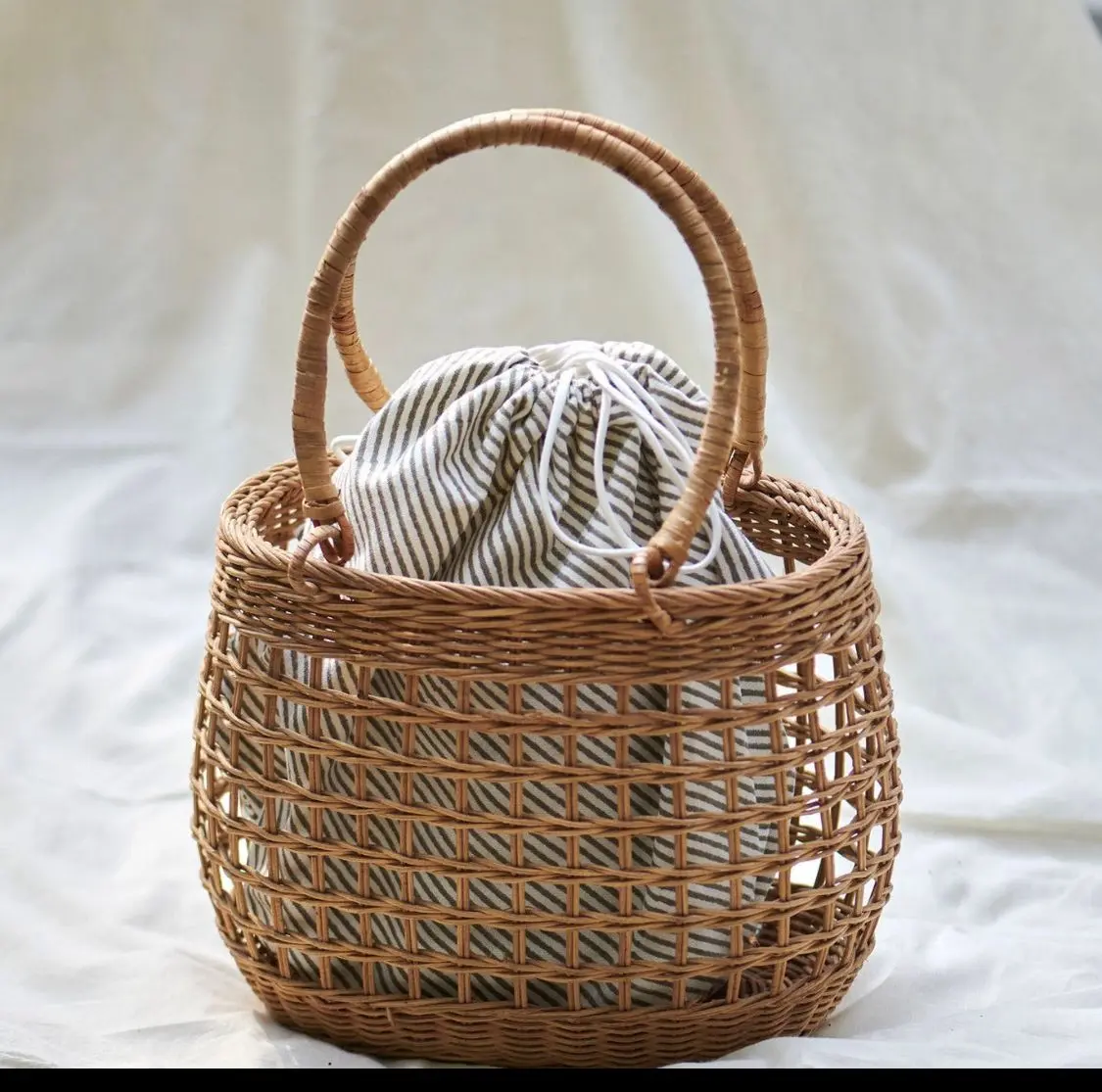 Woven Rattan Storage Basket